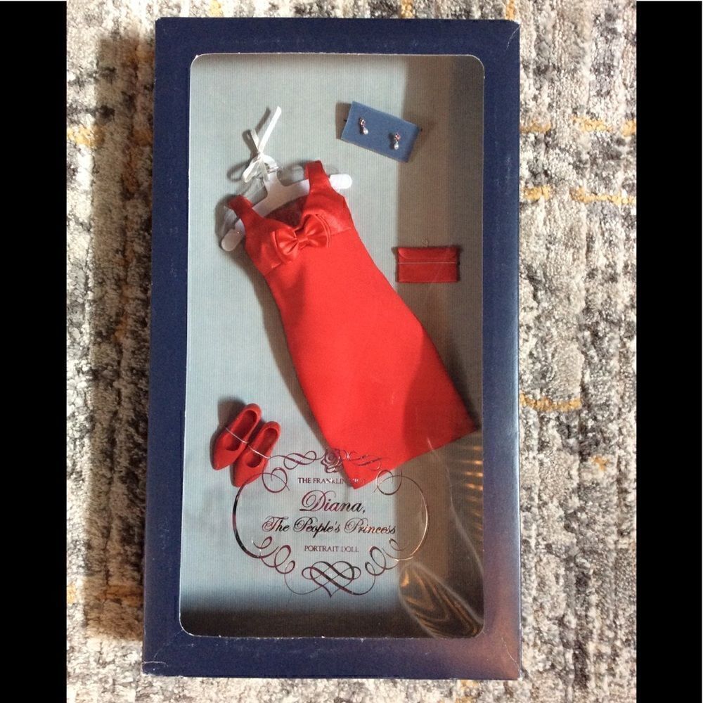 FRANKLIN MINT PRINCESS DIANA RED COCKTAIL DRESS!